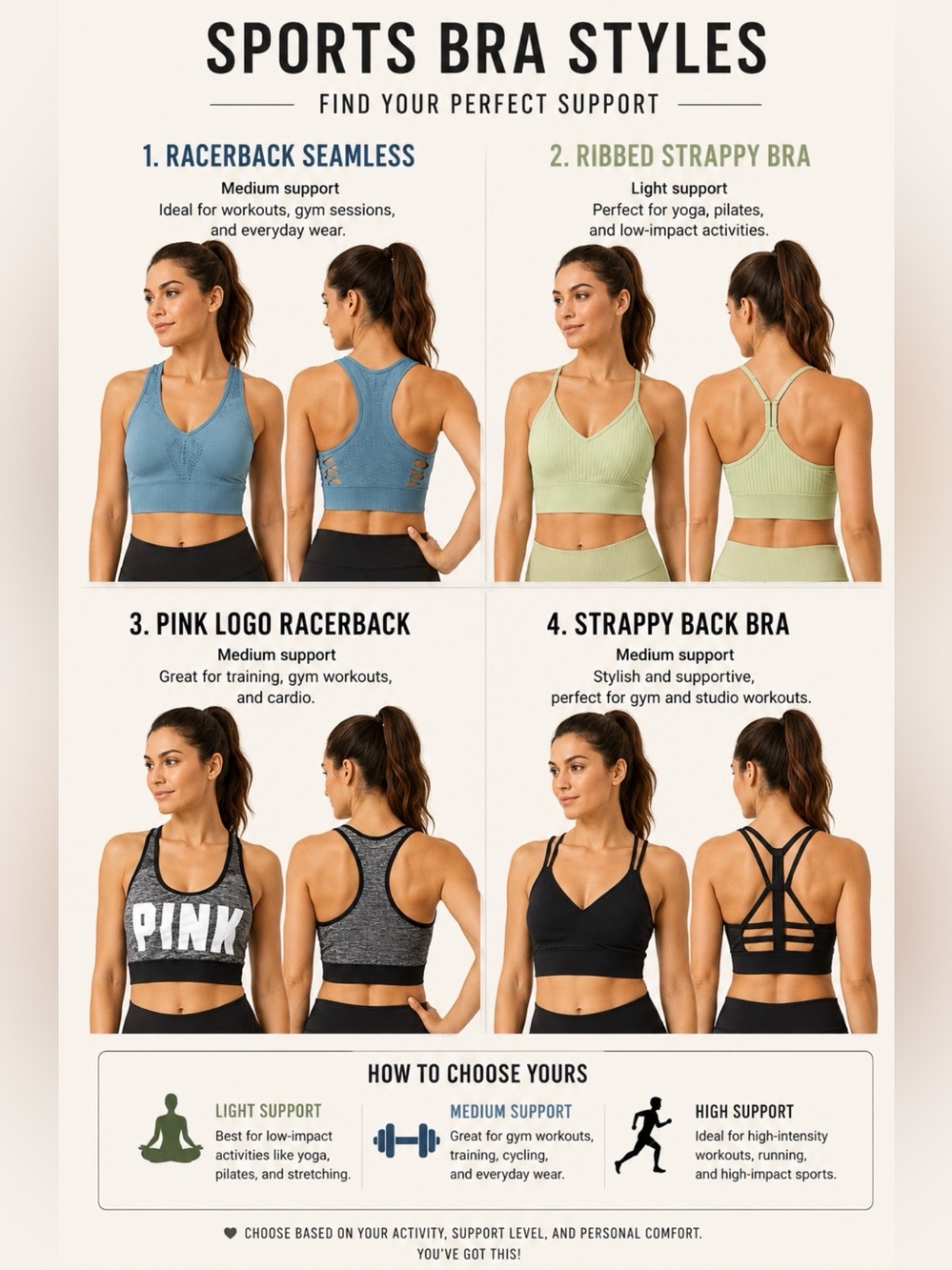 PINK Victoria's Secret Blue Racerback Seamless Sports Bra